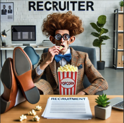 A Recruiter With His Feet Propped Up On His Desk Eating Popcorn And Enjoying This Week's Job Board Doctor News